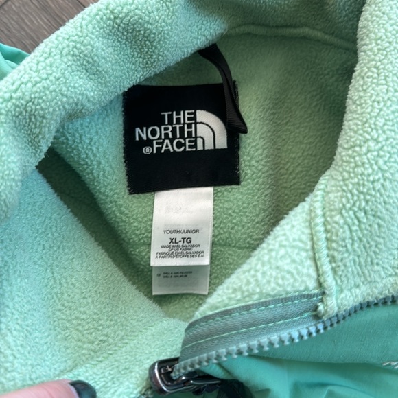 Junior women’s Denali The North Face Fleece Zip Up Jacket size XL rare Green - Picture 4 of 8